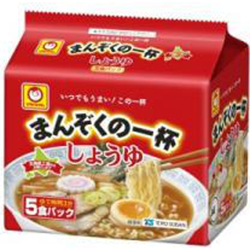 Maruchan Manzoku no Ippai Shoyu 5P [This Month's Special Sale Noodles] [Purchase Quantity 6 Packs]