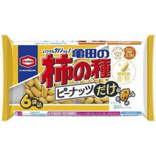 Kameda Kaki no Tane Peanuts Only 6 Bags Pack 135g Special Order Item 【Purchase Quantity 12】