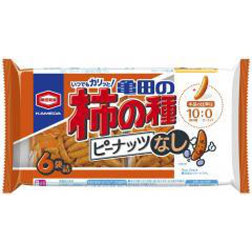 Kameda Kaki no Tane without Peanuts 6 Bags Pack 135g - Special Order Item [Purchase Quantity 12]