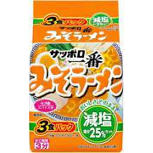 Sapporo Ichiban Reduced Salt Miso Ramen (3 Packs) - Special Order Item [Purchase Quantity: 27]