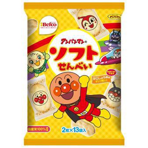 Kuriyama Rice Crackers Anpanman Soft Senbei 26 Pieces [This Month's Special Sale Snacks] [Purchase Quantity 12]