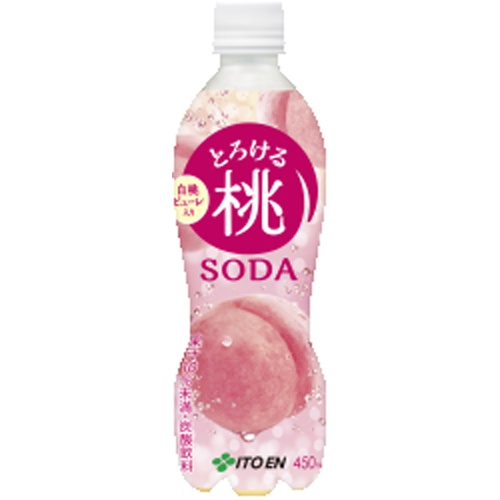 Ito En Melting Peach Soda P450ml  Special Order Item 【Purchase Quantity 24 Units】
