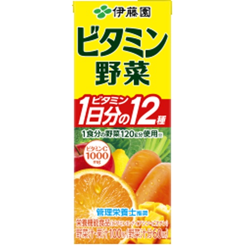 Ito En Vitamin Vegetable Paper 200ml  Special Order Item 【Purchase Quantity: 24 Units】