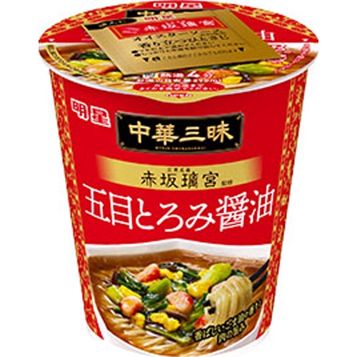Myojo Chuka Sanmai Vertical Type Akasaka Rikyuu Five-Ingredient Thick Soy Sauce  Order Product [Purchase Quantity: 12]