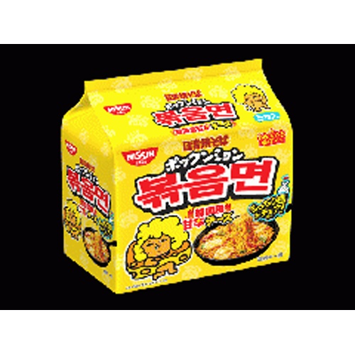 Nissin Fried Noodles Pokkumiyeon Korean-style Sweet and Spicy Cheese 5 Servings  Special Order Item [Purchase Quantity: 18]