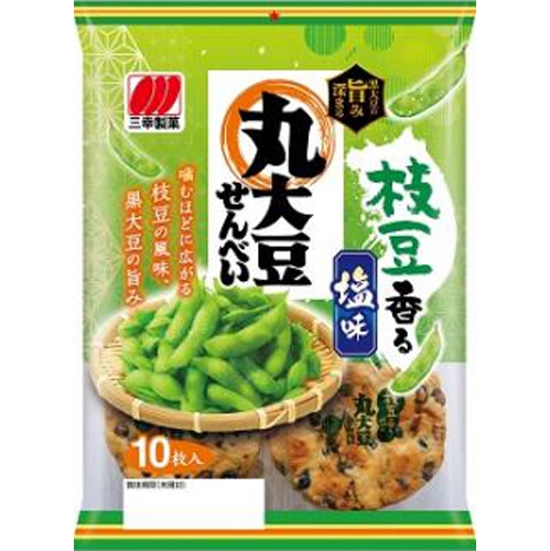 Sanko Seika Large Soybean Senbei with Edamame Flavor 10 Pieces 【Purchase Quantity 12 Packs】