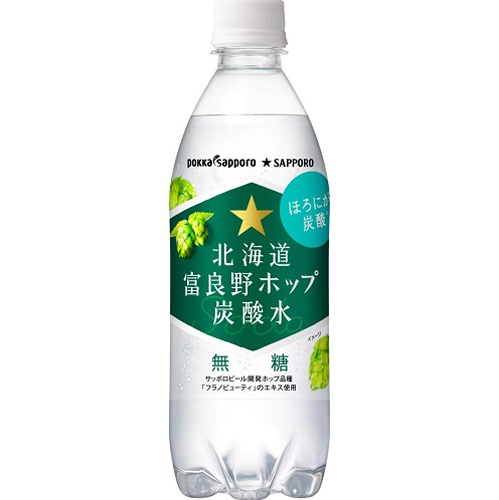 Pokka Sapporo Food Hokkaido Furano Hop Carbonated Water P 500ml  Special Order Item [Purchase Quantity 24]