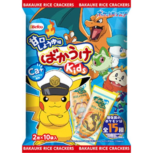 Kuriyama Rice Crackers Baku Uke Kids Sweet Soy Sauce Flavor Pokemon 10 Bags [This Month's Special Sale Snacks] Special Order Item [Purchase Quantity 12]