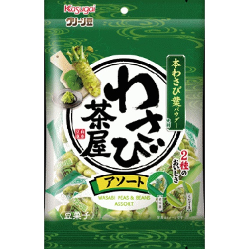 Kasugai Confectionery Green Pea Wasabi Tea House Assortment 104g 【Purchase Quantity 12 Pieces】