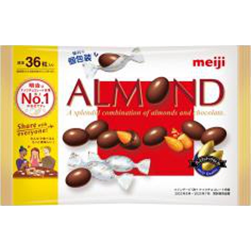 Meiji Almond Chocolate Big Pack 151g  【Purchase Quantity 36 Units]