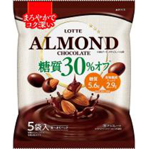 Lotte 30% Reduced Sugar Almond Chocolate 98g Special Order Item 【Purchase Quantity 36 Pieces]