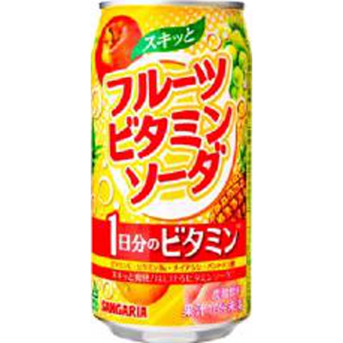 Sangaria Skitto Fruit Vitamin Soda Can 350 Special Order Item 【Purchase Quantity 24 Cans]