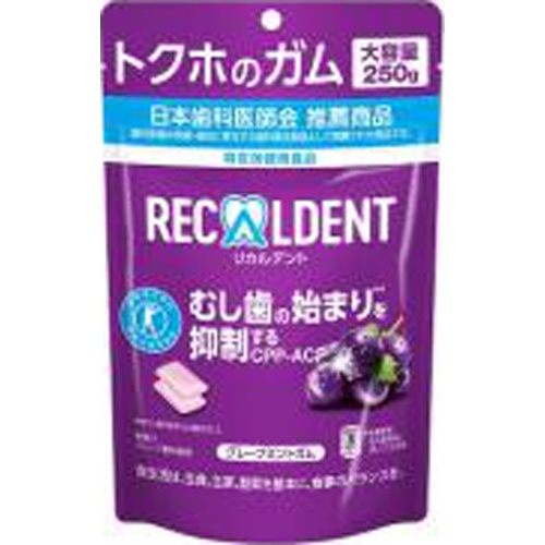 Ricaldent Grape Mint Gum Stand 250g Special Order Item 【Purchase Quantity 6 Pieces】