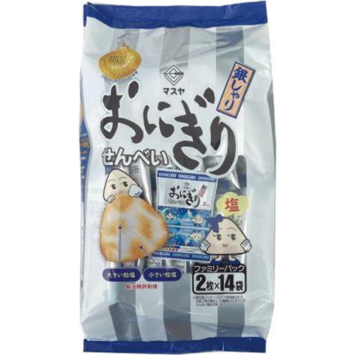 Masuya Onigiri Senbei Ginshari Family 14 Bags Special Order Product 【Purchase Quantity 14 Pieces】