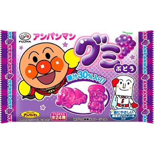 Fujiya Anpanman Gummies Grape 6 Pieces [Limited Sale Item]  [Purchase Limit 20 Pieces] [Limited Quantity]