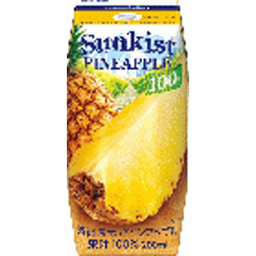 Sunkist 100% Pineapple 200ml Special Order Item 【Purchase Quantity 24 Units]