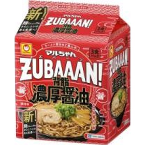 Maruchan Zubaan Backfat Rich Soy Sauce 3P 【Purchase Quantity 9 Pieces】