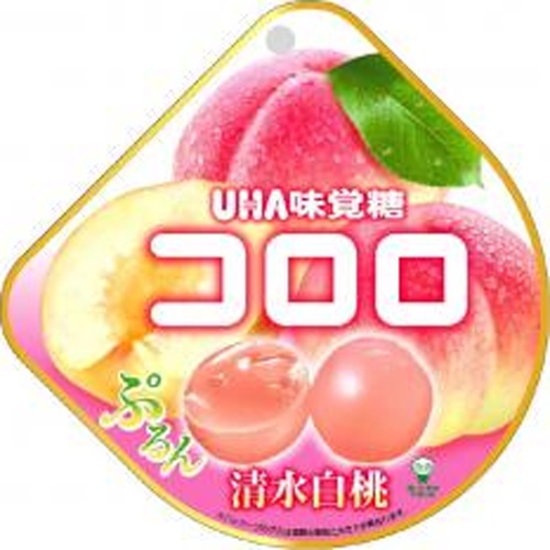 Gummy Candy Kororo Shimizu White Peach 40g  【Purchase Quantity 6 Pieces】