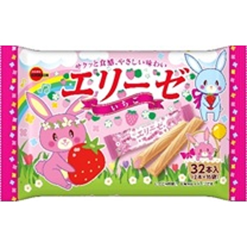 Bourbon Elise Strawberry E 2 Sticks x 16 Bags 【Purchase Quantity 12 Packs]