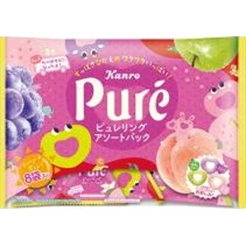 Kanro Pure Ring Assortment Pack 102g 【Purchase Quantity: 16 pieces]
