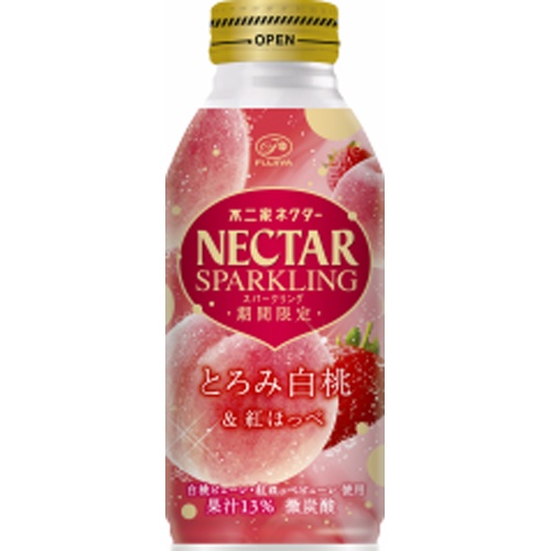 Fujiya Nectar Sparkling Thick White Peach Red Hoppe  Special Order Product [Purchase Quantity: 24 Units] [Limited Quantity]