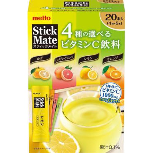 Meitoku Sweets Stick Mate Vitamin C Assortment 20P  Special Order 【Purchase Quantity 36】