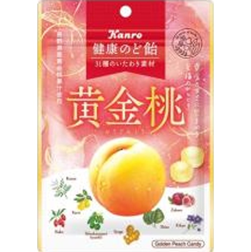 Kanro Health Throat Candy Golden Peach 80g  【Purchase Quantity 6 Pieces】