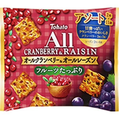 Tohato All Assorted Cranberry & Raisin 22 Pieces  Special Order Item [Purchase Quantity 16 Units]