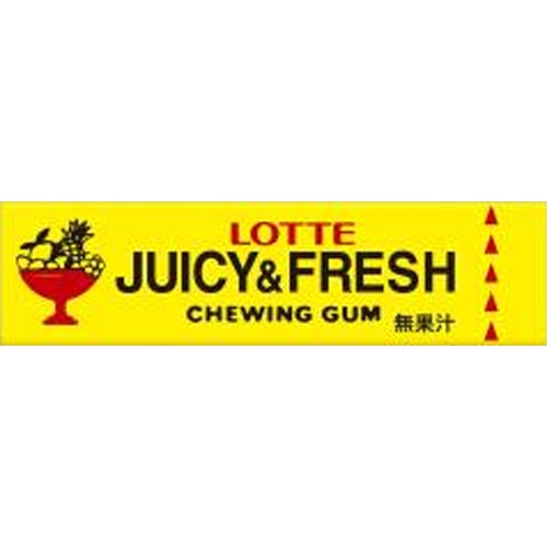 Lotte Juicy & Fresh Gum 9 Pieces  【Purchase Quantity: 15 Units]