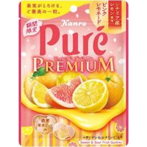 Kanro Pure Gummy Premium Pink Lemonade 54g  [Purchase Quantity 6 Pieces]