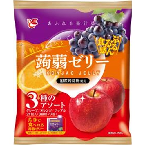 Ace Konjac Jelly Grape Orange Apple 【New Product Released on 3/1】  【Purchase Quantity 12 Pieces]