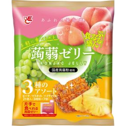 Ace Konjac Jelly Peach, Muscat, Pineapple 【New Product Release 3/1】  【Purchase Quantity 12 pieces]