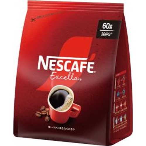 Nescafé Excella Refill Bag 60g 【New Product Released on March 1】 【This Month's Special Sale: Beverage】 Order Item 【Purchase Quantity: 12