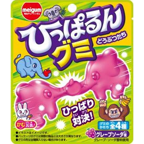 Meiji Gum Pulling Gummy Animals 23g 【New Product Released on 3/10】  【Purchase Quantity 14 Units