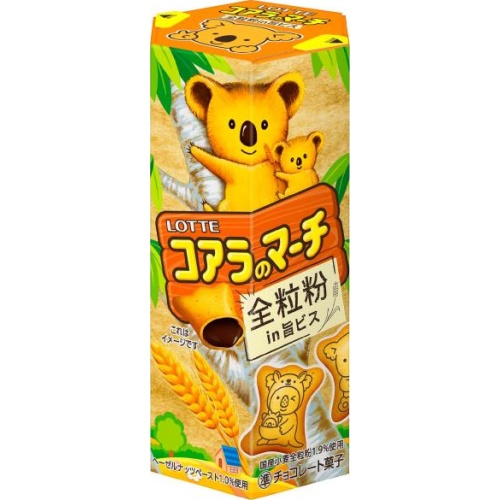 Lotte Koala's March Whole Grain In Delicious Biscuit 46g 【New Product Release 3/18】  【Purchase Quantity 10 Pieces