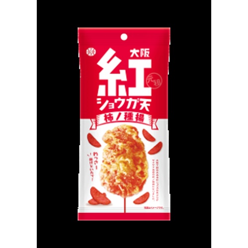 Osaka Red Ginger Tempura Kaki No Tane 50g [New Product Released on 3/11] [Purchase Quantity: 10]