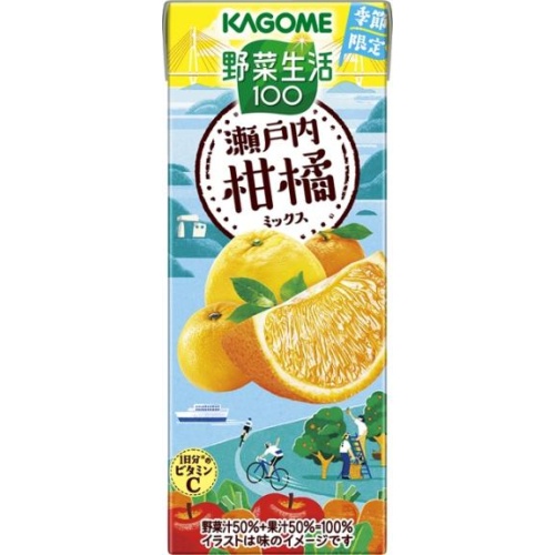 Kagome Vegetable Life Setouchi Citrus Mix Paper 195ml [New Product Release 3/18]  [Purchase Quantity 12]
