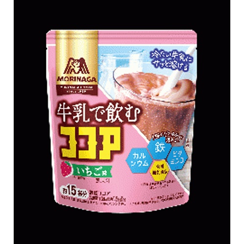 Morinaga Cocoa to Drink with Milk Strawberry Flavor 180g [New Product Released 3/18] [Purchase Quantity 12 Pieces]
