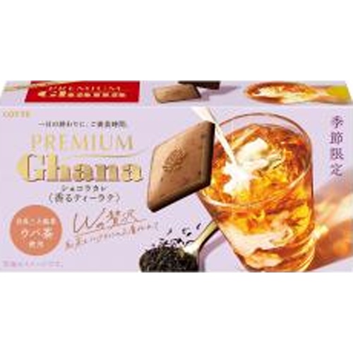 LOTTE Premium Ghana Chocolate Square Fragrant Tea Latte [New Product Released on 4/1]  [Purchase Quantity: 6 Pieces]