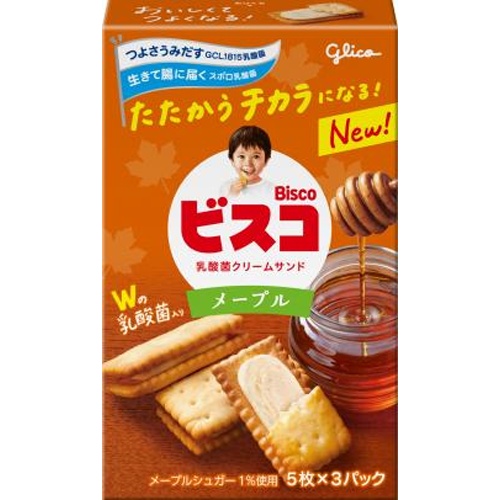 Glico Bisco Maple 15 Pieces [New Product Released on 4/8] [This Month's Special Sale Snacks]  [Purchase Quantity: 120 Units]