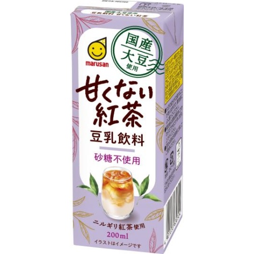 Marusan Domestic Soybean Soymilk Drink Unsweetened Black Tea Paper 200  Special Order Item 【Purchase Quantity 24 Packs】