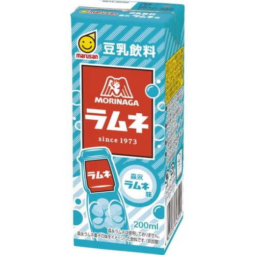Marusan Soy Milk Drink Morinaga Ramune Flavor Paper 200ml Special Order Item [Purchase Quantity 24 Pieces]