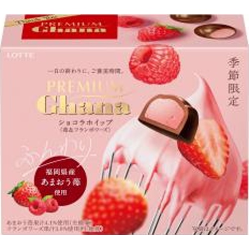 Lotte Premium Ghana Whip Strawberry & Raspberry [New Product Released 4/8]  [Purchase Quantity: 6 pieces]