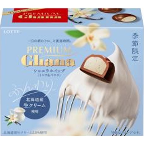 Lotte Premium Ghana Whip Milk & Vanilla [New Product Released on 4/8]  [Purchase Quantity: 6 Pieces]