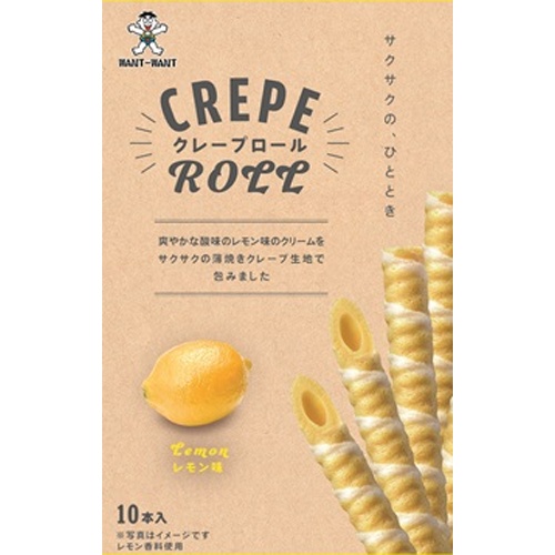 Wang Wang Japan Crepe Roll Lemon Flavor 10 Pieces [New Product Released 4/7] [Purchase Quantity: 10]