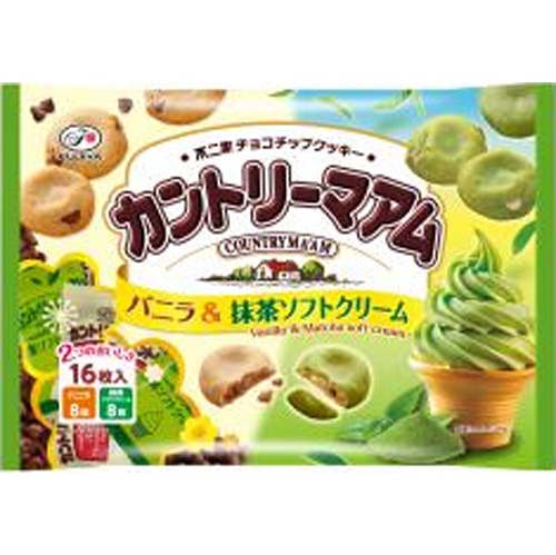 Fujiya Country Ma'am Vanilla & Matcha Soft 16 Pieces [New Product Release on 4/22] [Purchase Quantity: 16 Units] [Limited Quantity]
