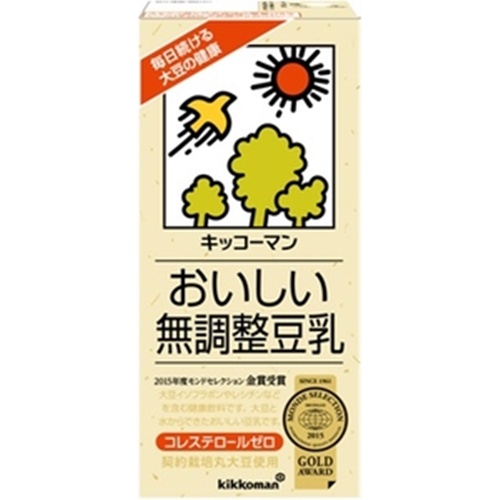 Kikkoman Soy F Delicious Unsweetened Soy Milk 1L 【Purchase Quantity 6 Packs】