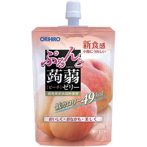 Orihiro Plandeu Konjac Jelly Peach Standing  [Purchase Quantity: 8 Pieces]