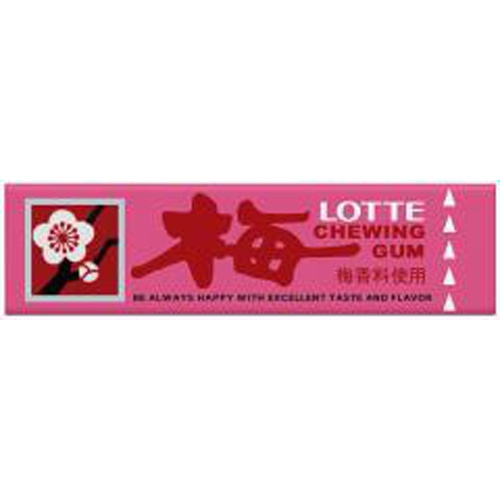 Lotte Non-Sticking Plum Gum 9 Pieces  【Purchase Quantity 15 Packs】