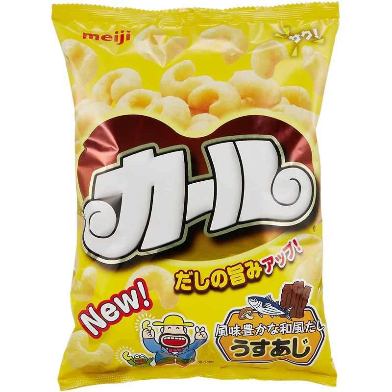 Meiji Curl Usuaji Corn Puff Snack, 2.4 oz (68 g) x 10 Bags